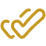 Minimalist yellow logo on dark backdrop